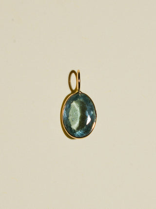 Sip N Dip Aquamarine Oval Cut Charm in Yellow 14k Gold