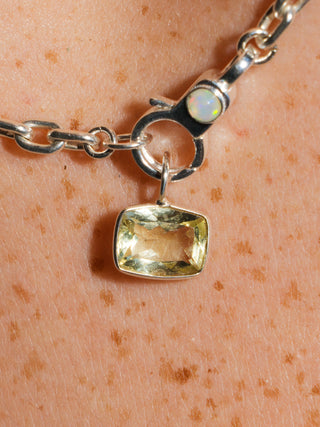 Reader Heliodor East West Cushion Cut Charm in Sterling Silver