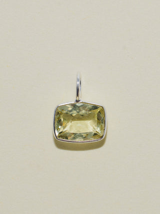 Reader Heliodor East West Cushion Cut Charm in Sterling Silver