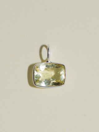 Reader Heliodor East West Cushion Cut Charm in Sterling Silver