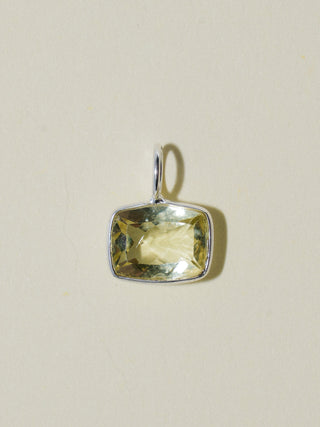 Reader Heliodor East West Cushion Cut Charm in Sterling Silver
