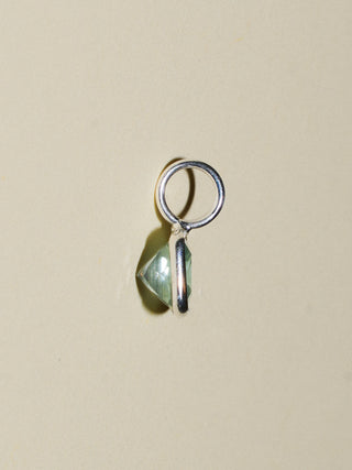 Atlantic Secret Aquamarine East West Cushion Cut Charm in Sterling Silver