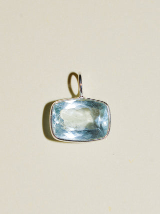 Beach Babe Aquamarine East West Can Cut Charm in Sterling Silver