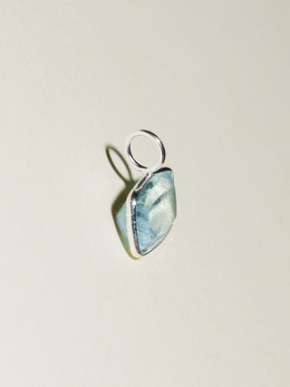 Beach Babe Aquamarine East West Can Cut Charm in Sterling Silver