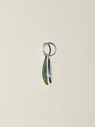 Poisedon's Lament Aquamarine Teardrop Cut Charm in Sterling Silver