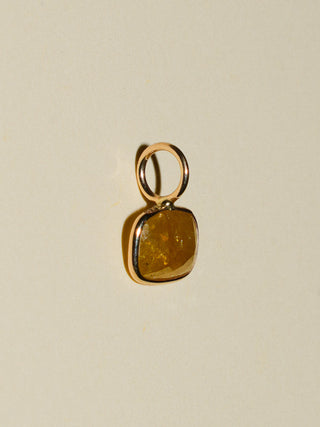 Yellow Sea Yellow Diamond Rose Can Cut Charm in Yellow 14k Gold