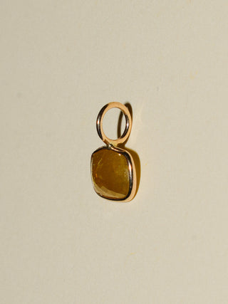 Yellow Sea Yellow Diamond Rose Can Cut Charm in Yellow 14k Gold