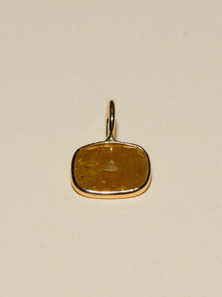 Yellow Sea Yellow Diamond Rose Can Cut Charm in Yellow 14k Gold