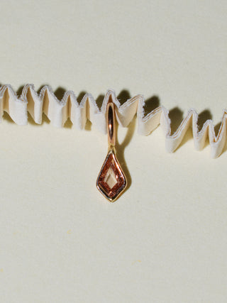 Peachy Girl Lab Grown Diamond Kite Cut Charm in Yellow 14k Gold