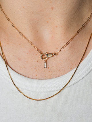 Walk The Plank Lab Grown Diamond Baguette Cut Charm in Yellow 14k Gold