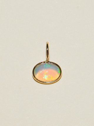 Happy Times Opal Oval Cabochon Charm in Yellow 14k Gold