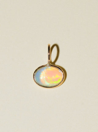 Happy Times Opal Oval Cabochon Charm in Yellow 14k Gold
