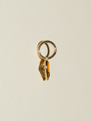 wow! Citrine Heart Cut Charm in Yellow 14k Gold