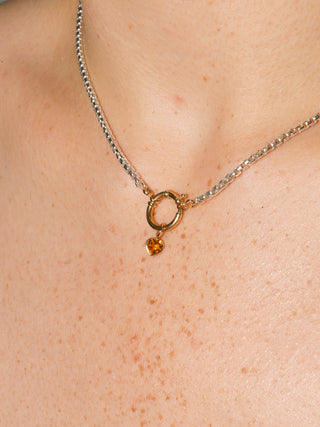 wow! Citrine Heart Cut Charm in Yellow 14k Gold