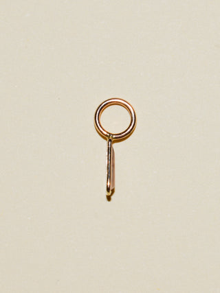 Sun Streaked Ocean Lab Grown Diamond Tapered Baguette Charm in Yellow 14k Gold