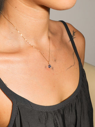 Off the Vine Iolite Teardrop Cut Charm in Yellow 14k Gold