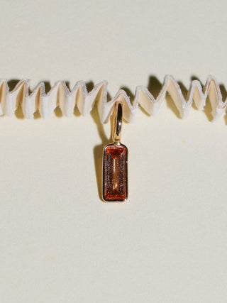 Peaches N' Creme Lab Grown Diamond Baguette Cut Charm in Yellow 14k Gold