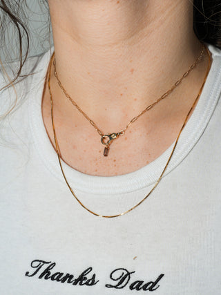 Peaches N' Creme Lab Grown Diamond Baguette Cut Charm in Yellow 14k Gold