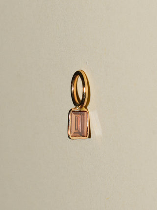 Goodbye Sun Lab Grown Diamond Baguette Cut Charm in Yellow 14k Gold