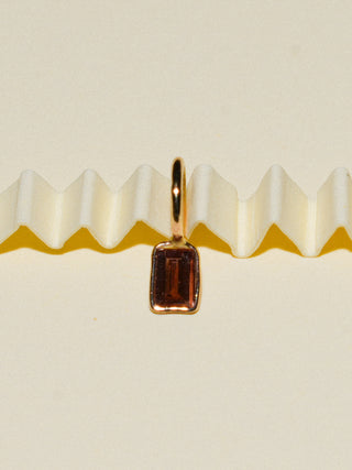 Goodbye Sun Lab Grown Diamond Baguette Cut Charm in Yellow 14k Gold