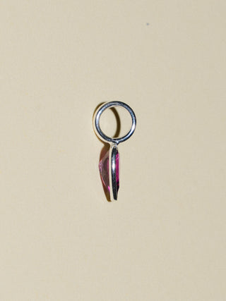 Cocktail Hour Rhodolite Inverted Pear Cut Charm in Sterling Silver
