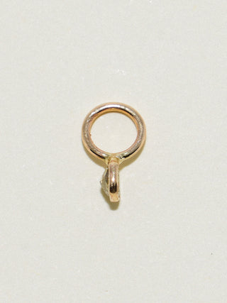 Cooked Yellow Diamond Cushion Cut Charm in Yellow 14k Gold