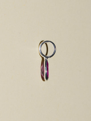 Cocktails on Me Rhodolite Pear Cut Charm in Sterling Silver