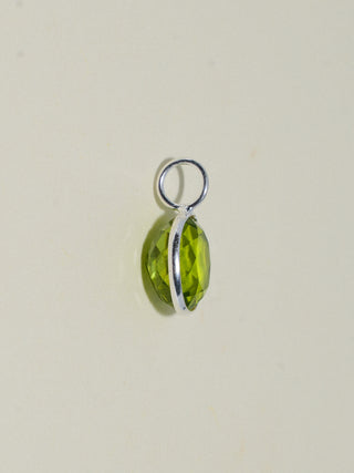 Freaky Peridot Oval Cut Charm in Sterling Silver