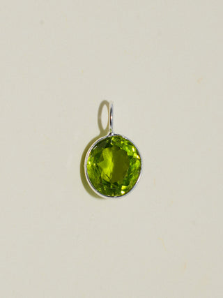 Freaky Peridot Oval Cut Charm in Sterling Silver