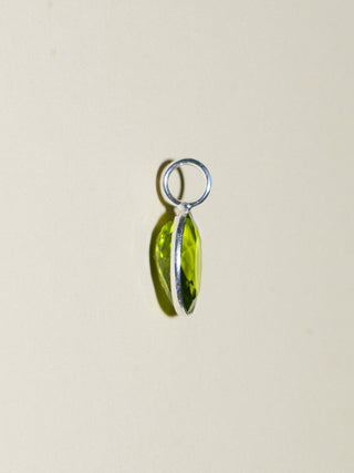 Tamara Peridot Oval Cut Charm in Sterling Silver