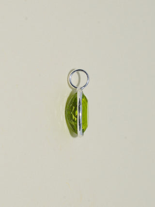 Biche Peridot Oval Cut Charm in Sterling Silver