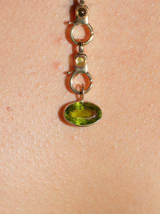 help I need kelp Peridot East West Oval Cut Charm in Yellow 14k Gold