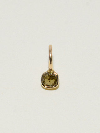 Runny Yolk Yellow Diamond Cushion Cut Charm in Yellow 14k Gold