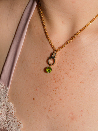 Iggy Iggy Peridot Oval Cut Charm in Yellow 14k Gold