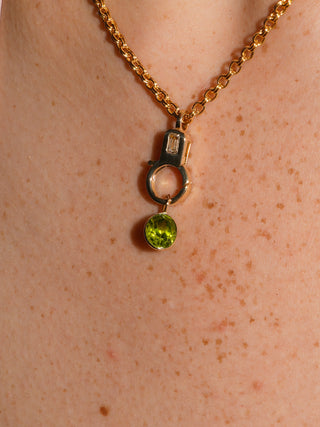 Iggy Iggy Peridot Oval Cut Charm in Yellow 14k Gold