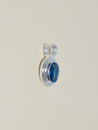 Deep Dive Kyanite Triple Oval Cut Charm in Sterling Silver