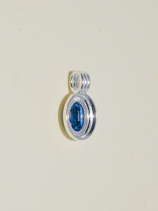 Deep Dive Kyanite Triple Oval Cut Charm in Sterling Silver