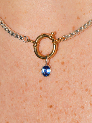 Out 'til Dawn Kyanite Oval Cut Charm in Sterling Silver