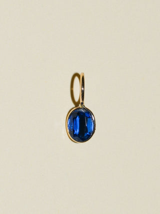 Up 'til Noon Kyanite Oval Cut Charm in Yellow 14k Gold