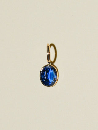 Up 'til Noon Kyanite Oval Cut Charm in Yellow 14k Gold