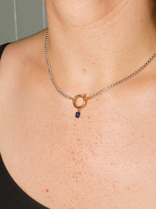 Up 'til Noon Kyanite Oval Cut Charm in Yellow 14k Gold
