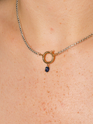 Up 'til Noon Kyanite Oval Cut Charm in Yellow 14k Gold