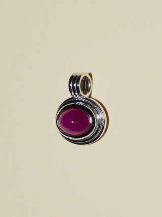 Friends with Dorothy Ruby Triple East to West Oval Cabochon Charm in White 14k Gold