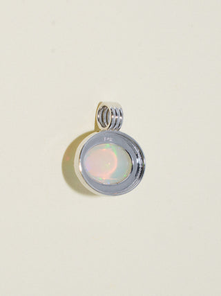 Sedona, Arizona Opal Triple East to West Oval Cabochon Charm in White 14k Gold