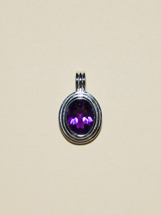 Concord Amethyst Triple Oval Cut Charm in Sterling Silver