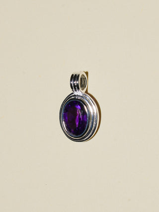 Concord Amethyst Triple Oval Cut Charm in Sterling Silver