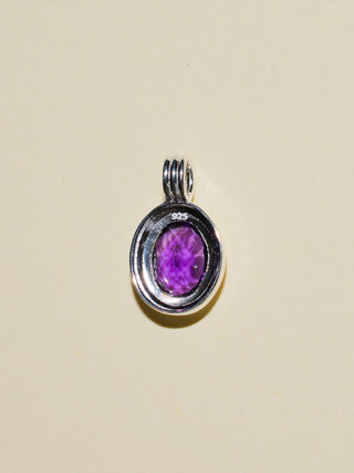 Concord Amethyst Triple Oval Cut Charm in Sterling Silver
