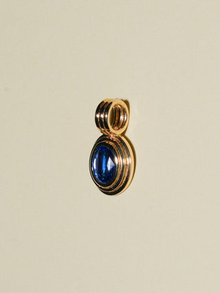 Starfall Kyanite Triple Oval Cut Charm in Yellow 14k Gold