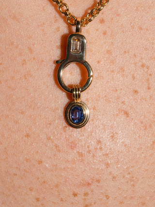 Starfall Kyanite Triple Oval Cut Charm in Yellow 14k Gold
