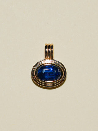 Phantom Tide Kyanite Triple East to West Oval Cut Charm in Yellow 14k Gold